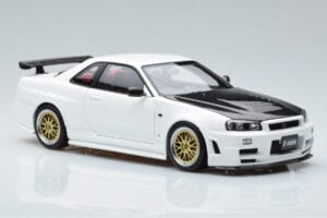 Nissan Skyline GT-R R34 Nismo Z-Tune Бял MotorHelix 1:18 M83407 Метал — снимка 6 от 11