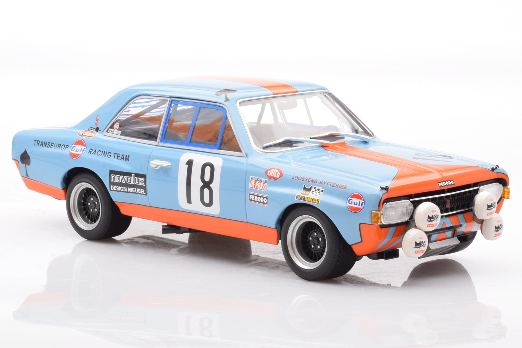 Opel Commodore A Steinmetz Gulf #18 Joossens / Byttebier 24 Hours of Spa 1971 Minichamps 1:18 155714618 Метал — снимка 4 от 6