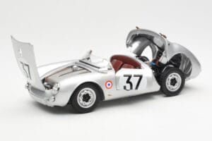 Porsche 550 RS Spyder #37 H. Polensky / R. von Frankenberg 24 Hours of Le Mans 1955 Schuco 1:18 450033400 Метал — снимка 2 от 8