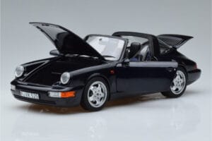 Porsche 911 964 Carrera 4 Targa Синьо Norev 1:18 187340 Метал — снимка 2 от 8