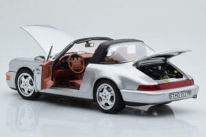Porsche 911 964 Carrera 4 Targa Polar Сребърен Norev 1:18 187342 Метал — снимка 3 от 9