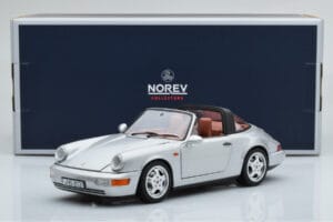 Porsche 911 964 Carrera 4 Targa Polar Сребърен Norev 1:18 187342 Метал — снимка 9 от 9