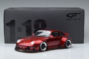 Porsche 911 964 RWB Duck Tail Candy Apple GT Spirit 1:18 GT759 Смола — снимка 6 от 6