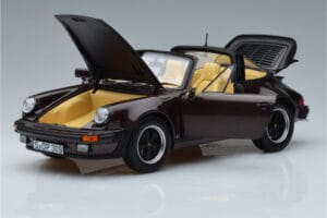 Porsche 911 964 Turbo Targa Кафяво Norev 1:18 187665 Метал — снимка 2 от 8