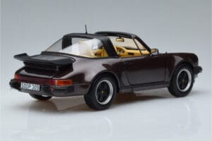 Porsche 911 964 Turbo Targa Кафяво Norev 1:18 187665 Метал — снимка 3 от 8