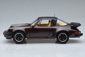 Porsche 911 964 Turbo Targa Кафяво Norev 1:18 187665 Метал — снимка 4 от 8