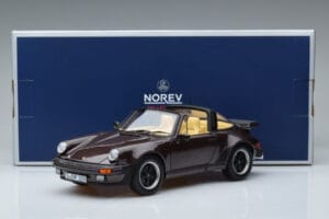 Porsche 911 964 Turbo Targa Кафяво Norev 1:18 187665 Метал — снимка 8 от 8
