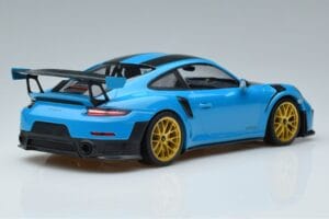 Porsche 911 991.2 GT3 RS Weissach Package Miami Синьо Златни Джанти Minichamps 1:18 153068310 Метал — снимка 2 от 6
