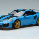 Porsche 911 991.2 GT3 RS Weissach Package Miami Синьо Златни Джанти Minichamps 1:18 153068310 Метал