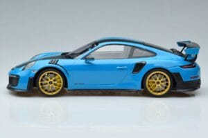 Porsche 911 991.2 GT3 RS Weissach Package Miami Синьо Златни Джанти Minichamps 1:18 153068310 Метал — снимка 3 от 6