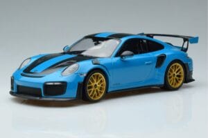 Porsche 911 991.2 GT3 RS Weissach Package Miami Синьо Златни Джанти Minichamps 1:18 153068310 Метал