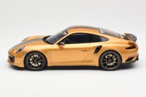 Porsche 911 991.2 Turbo S Exclusive Златен GT Spirit 1:18 GT444 Смола — снимка 3 от 6