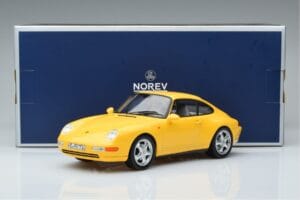 Porsche 911 993 Carrera Жълт Norev 1:18 187596 Метал — снимка 6 от 6