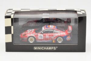 Porsche 911 996 GT3 RSR Gulf #73 Lambert / Lefort / Palttala 1000km Spa 2005 Minichamps 1:43 400056473 Метал — снимка 4 от 4
