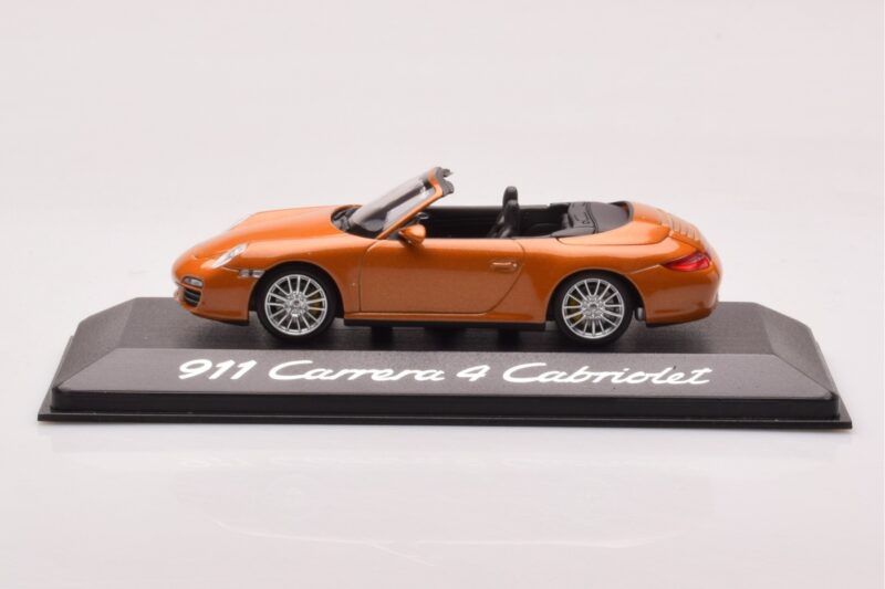 Porsche 911 997 Carrera 4 Кабриолет Оранжев Металик Minichamps 1:43