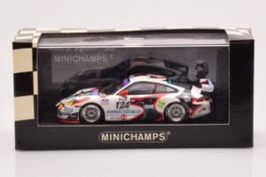 Porsche 911 997 GT3 Cup #124 Mattheus / Geoffroy / Vanbellingen / Fumal 24 Hours of Spa 2005 Minichamps 1:43 400056224 Метал — снимка 4 от 4