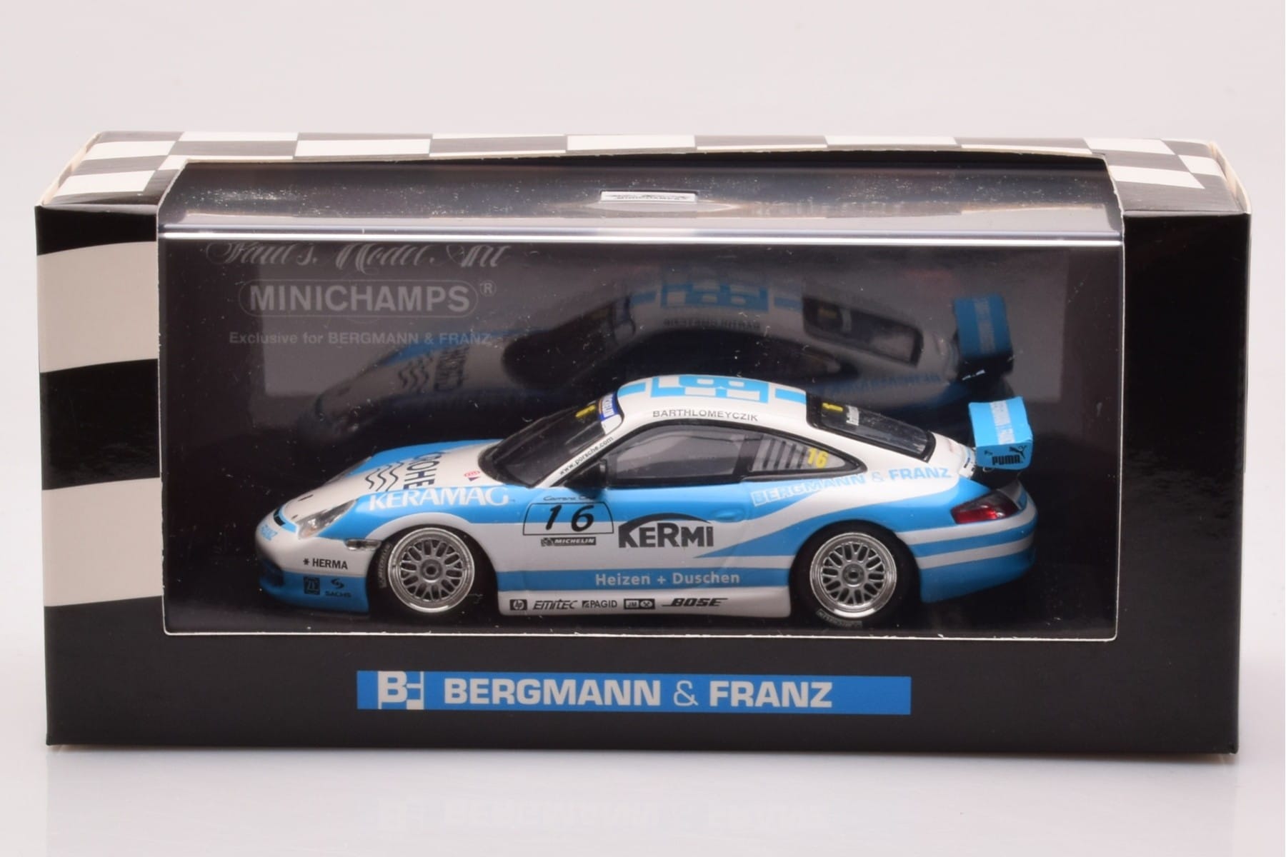 Porsche 911 997 GT3 Cup #16 Barthiomeyczik Carrera Cup 2005 Minichamps 1:43 403056216 Метал — снимка 4 от 4