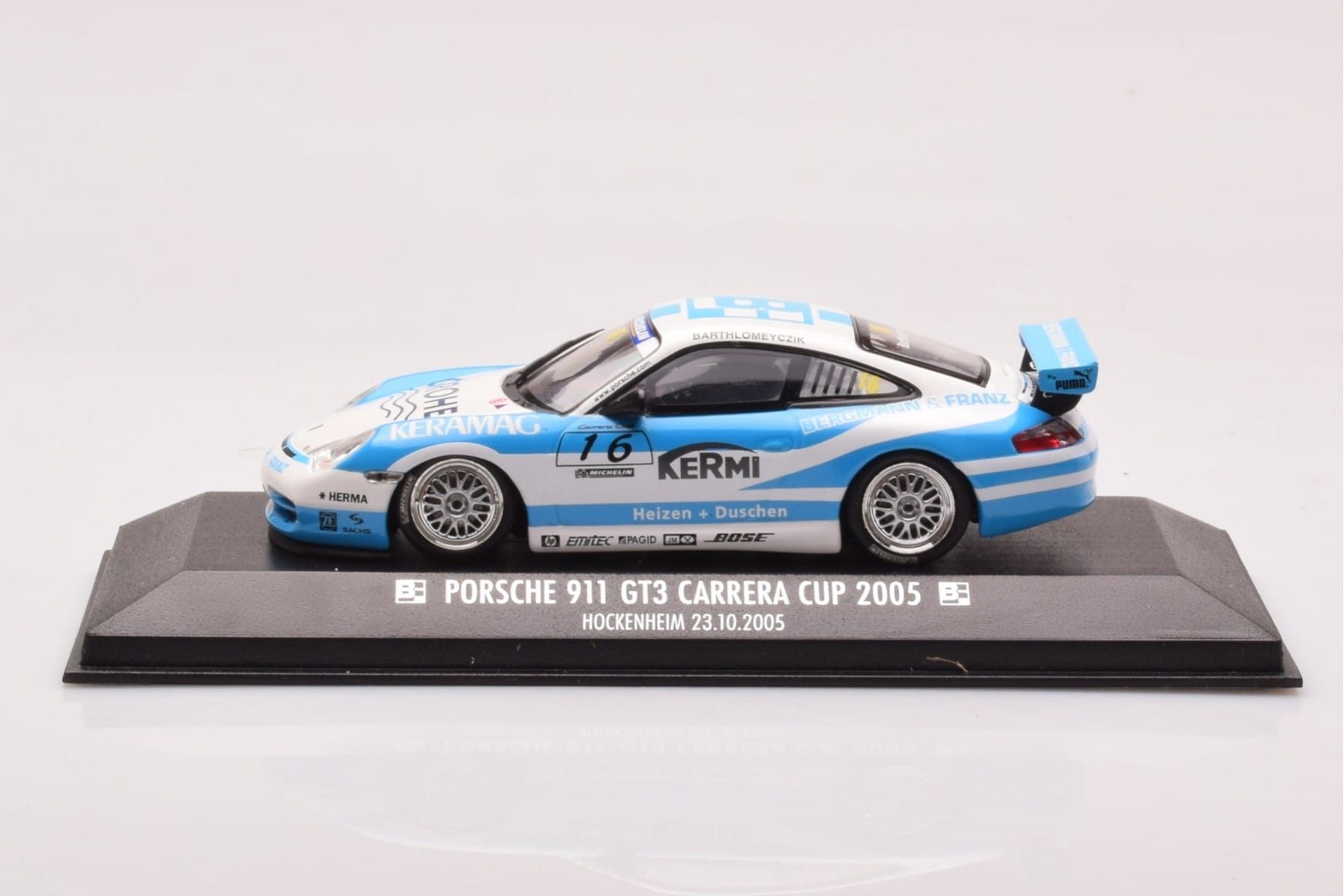Porsche 911 997 GT3 Cup #16 Barthiomeyczik Carrera Cup 2005 Minichamps 1:43 403056216 Метал