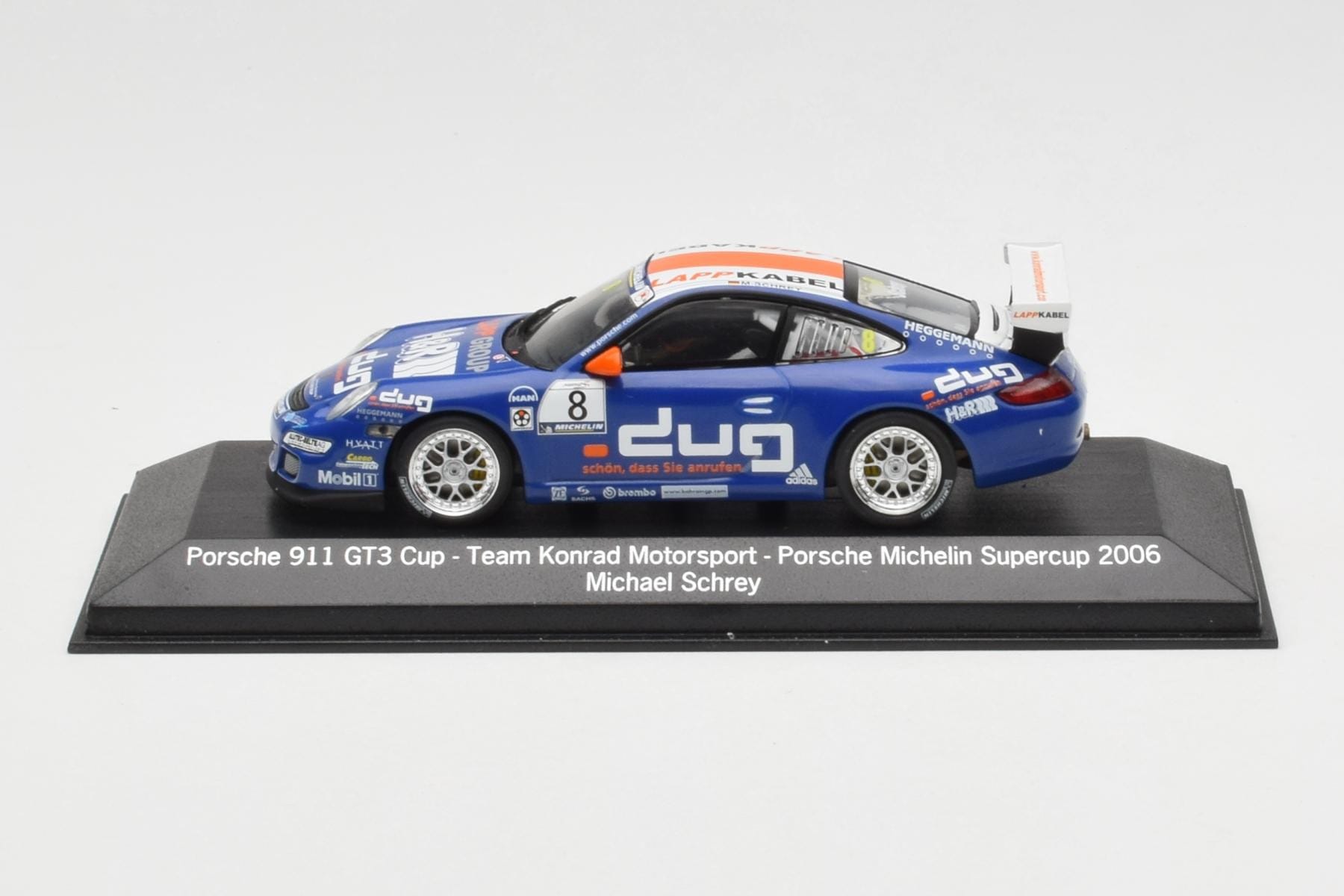Porsche 911 997 GT3 Cup #8 M. Schrey Team Konrad Motorsport Porsche Michelin Supercup 2006 Minichamps 1:43 WAP02013217 Метал