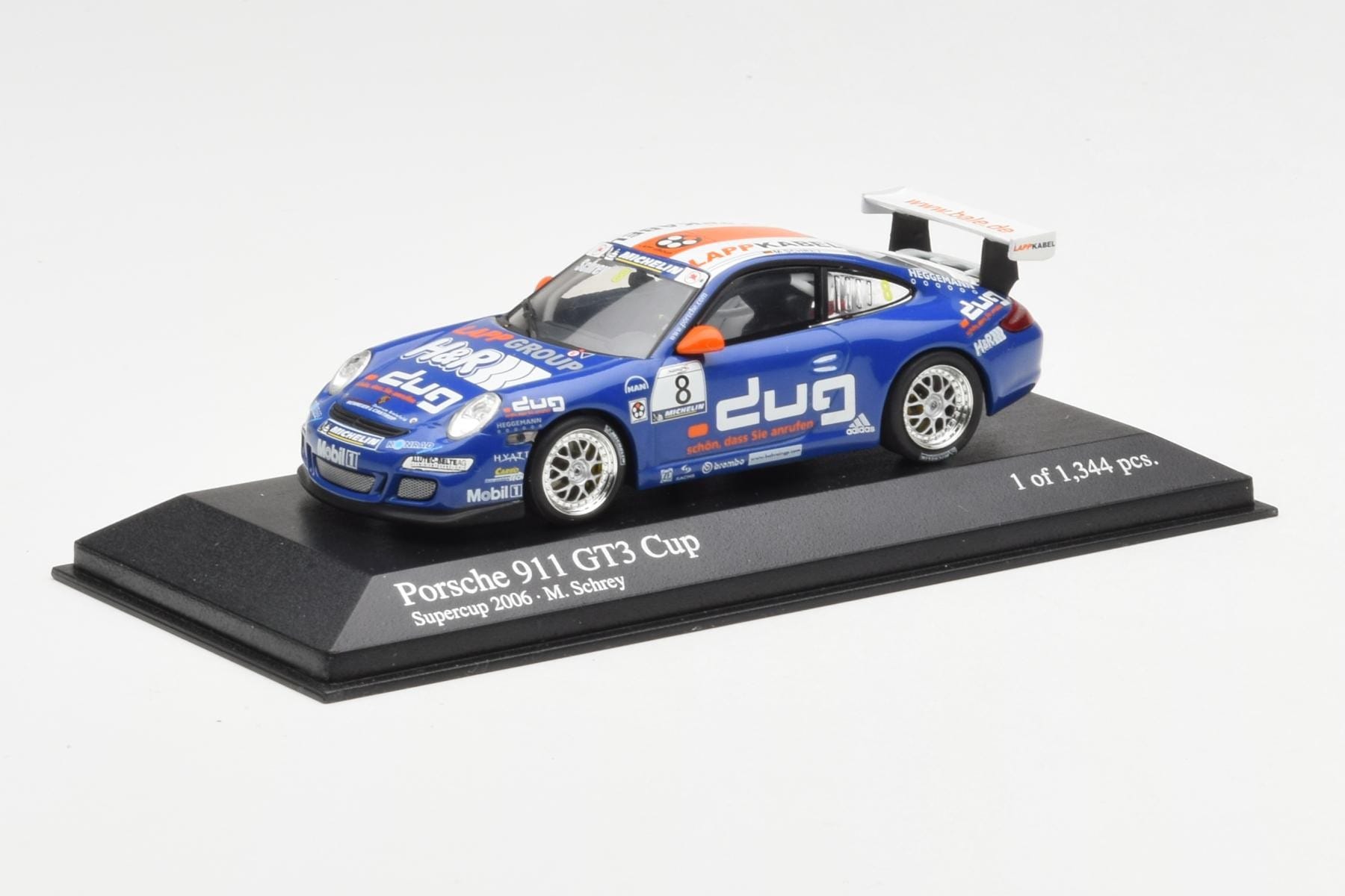 Porsche 911 997 GT3 Cup Team Konrad Motorsport #8 M. Schrey Porsche Supercup 2006 Minichamps 1:43 400066408 Метал — снимка 2 от 4