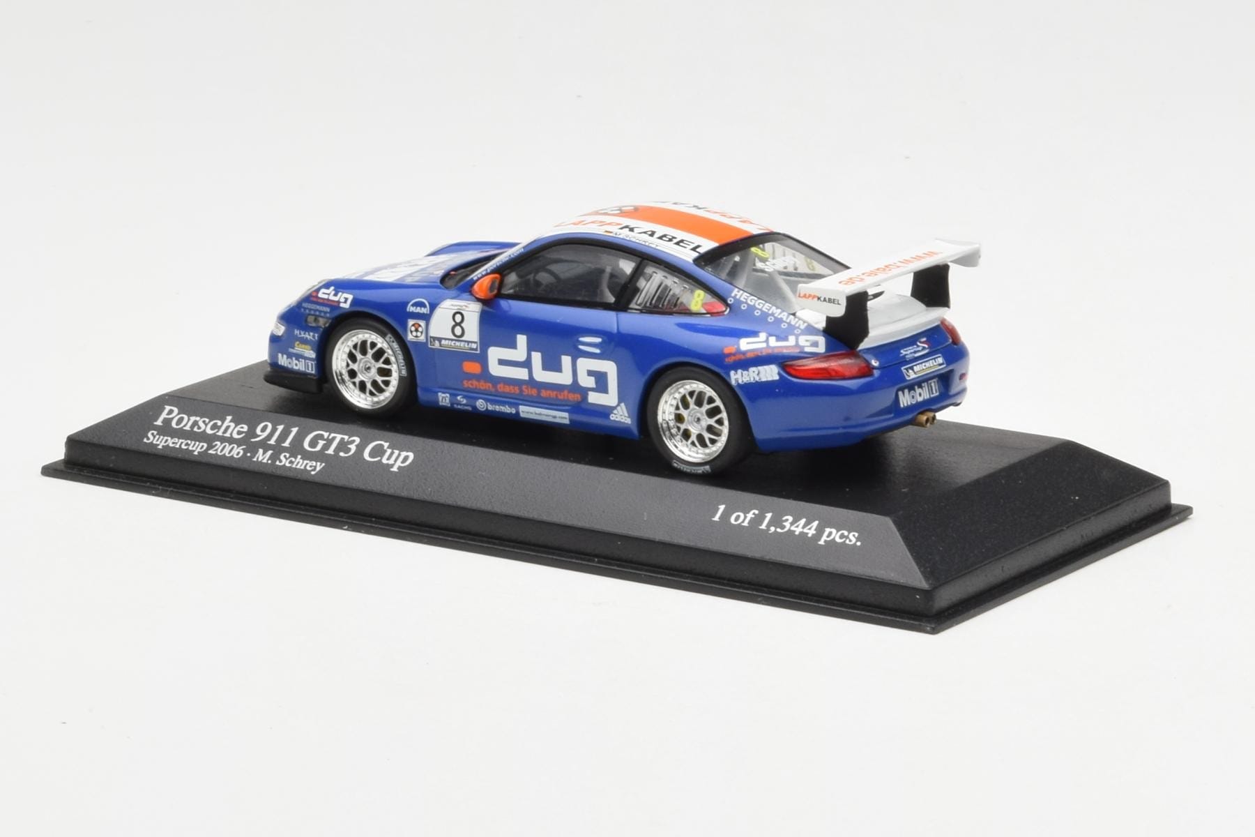 Porsche 911 997 GT3 Cup Team Konrad Motorsport #8 M. Schrey Porsche Supercup 2006 Minichamps 1:43 400066408 Метал — снимка 3 от 4