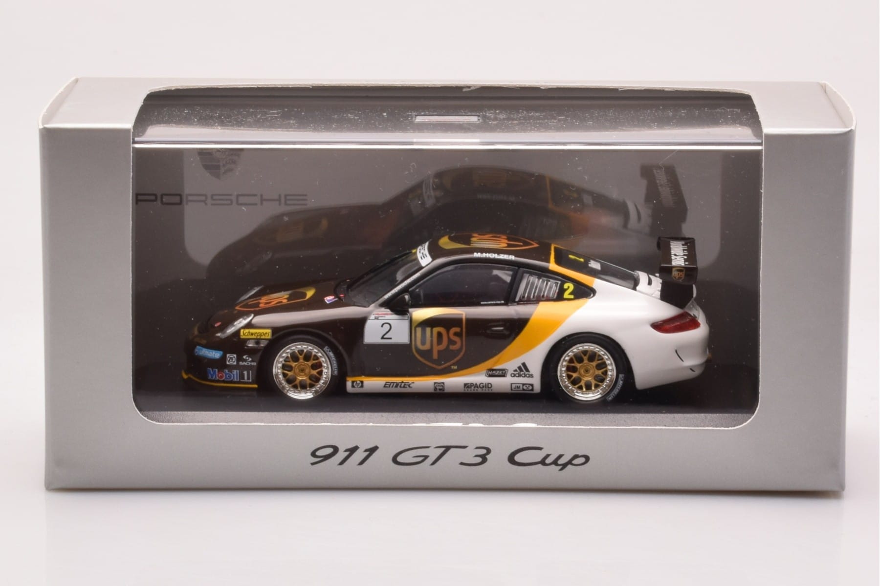 Porsche 911 997 GT3 Cup #2 UPS Holzer 2008 Minichamps 1:43 WAP02002218 Метал — снимка 4 от 4