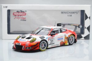 Porsche 911 GT3 R Frikadelli Racing Team #31 M. Arnold / I. Fernandez Winners VLN Round 3 2018 Minichamps 1:18 153186991 Мета — снимка 6 от 6