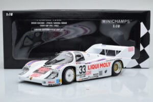 Porsche 956K Liqui Moly Brun Racing #33 H-J. Stuck / H. Grohs / W. Brun 1000km Spa 1983 Minichamps 1:18 155836633 Метал — снимка 6 от 6