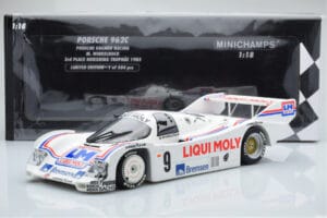 Porsche 962C Kremer Racing Liqui Moly #9 M. Winkelhock 3rd Place Norisring Trophy 1985 Minichamps 1:18 155856509 Метал — снимка 6 от 6