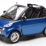 Smart Fortwo 451 Cabrio Синьо & Черно Minichamps 1:18 - image 2 of 8