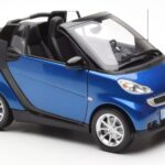 Smart Fortwo 451 Cabrio Синьо & Черно Minichamps 1:18 - image 6 of 8