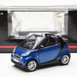 Smart Fortwo 451 Cabrio Синьо & Черно Minichamps 1:18 - image 8 of 8