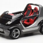 Smart Fortwo Crossblade Кабриолет Сребрист Черен Kyosho 1:18
