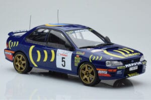 Subaru Impreza 555 #5 C. Sainz / L. Moya Tour de Corse 1995 IXO 1:18 18RMC063A Метал — снимка 4 от 6