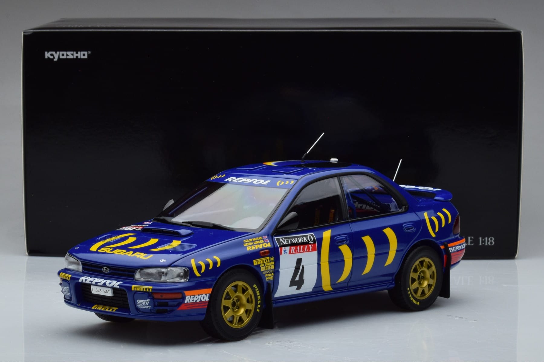 Subaru Impreza #4 C. McRae / D. Ringer Winner RAC Rally 1994 Kyosho 1:18 08962A Метал — снимка 9 от 9