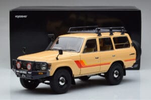 Toyota Land Cruiser 60 Бежов С Допълнителни Части Kyosho 1:18 08956XBE Метал — снимка 12 от 12