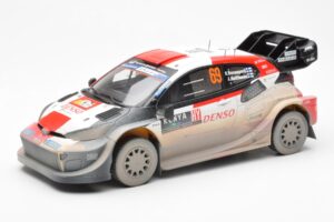 Toyota GR Yaris Rally1 #69 K. Rovanpera / J. Halttunen Safari Rally Kenya 2023 Dirty Version IXO 1:18