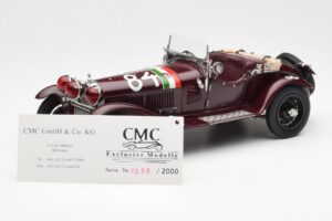 Alfa Romeo 1750 GS Spider #84 T. Nuvolari / B. Guidotti Mille Miglia Winner 1930 CMC 1:18 M-141 Метал