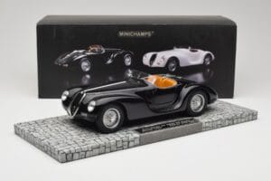 Alfa Romeo 6C 2500 SS Corsa Spider Черен Minichamps 1:18 107120231 Метал — снимка 6 от 6