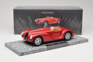 Alfa Romeo 6C 2500 SS Corsa Spider Червен Minichamps 1:18 107120230 Смола — снимка 6 от 6