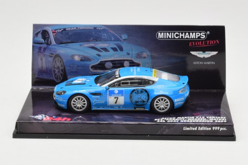 Aston Martin V12 Vantage #7 U. Bez / Porritt / R. Meaden / Mathai 24 Hours Nurburgring 2009 Minichamps 1:43 437091307 Метал