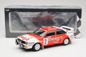 Audi Quattro A2 #2 B. Waldegård / H-T. Thorszelius Belga Team Winners Boucles de Spa 1985 Minichamps 1:18 155851102 Метал — снимка 6 от 6