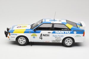 Audi Quattro #4 S. Blomqvist / B. Cederberg Audi Sport Sweden Winners International Swedish Rally 1982 Minichamps 1:18 155821 — снимка 3 от 6