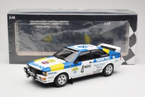 Audi Quattro #4 S. Blomqvist / B. Cederberg Audi Sport Sweden Winners International Swedish Rally 1982 Minichamps 1:18 155821 — снимка 6 от 6