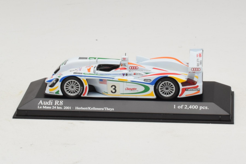 Audi R8 LMP #3 J. Herbert / R. Kelleners 24 Hours of Le Mans 2001 Minichamps 1:43 400010903 Метал