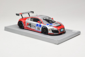 Audi R8 LMS #99 F. Biela / P. Kaffer / M. Fässler / M. Hennerici Phoenix Racing 24 Hours Nürburgring 2009 Spark 1:18 18S041 С — снимка 4 от 6