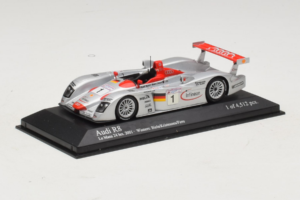 Audi R8 LMP #1 F. Biela / E. Pirro / T. Kristensen 24 Hours of Le Mans Winner 2001 Minichamps 1:43 400011201 Метал — снимка 2 от 4