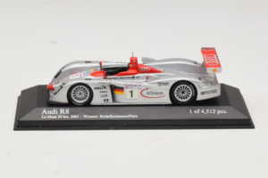 Audi R8 LMP #1 F. Biela / E. Pirro / T. Kristensen 24 Hours of Le Mans Winner 2001 Minichamps 1:43 400011201 Метал