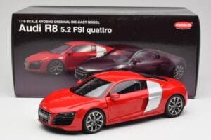 Audi R8 V10 Brilliant Червен Kyosho 1:18 09216RR Метал — снимка 8 от 8