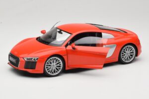 Audi R8 V10 Червен Welly 1:18 18052W Метал — снимка 2 от 8